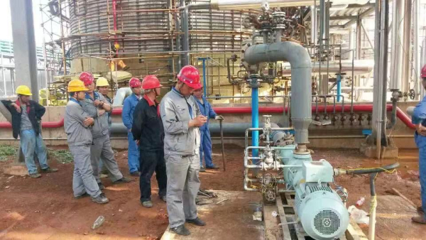 公司配合业主“三查四定”检查工作并做清洗前的准备工作