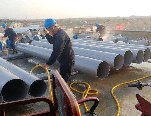 不锈钢管道清洗现场